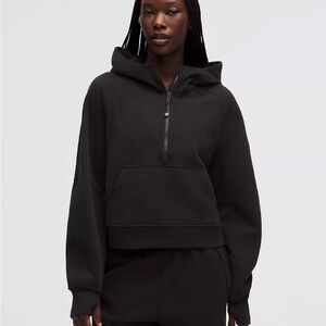Lululemon scuba Cropped Black Half-Zip Hoodie - Women's